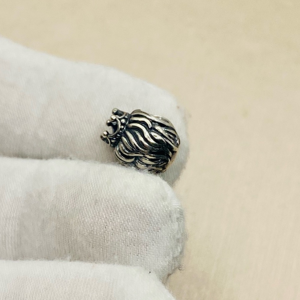 EUC Pandora 791377 Sterling Silver King of the Jungle Lion Animal Bead - Picture 6 of 8